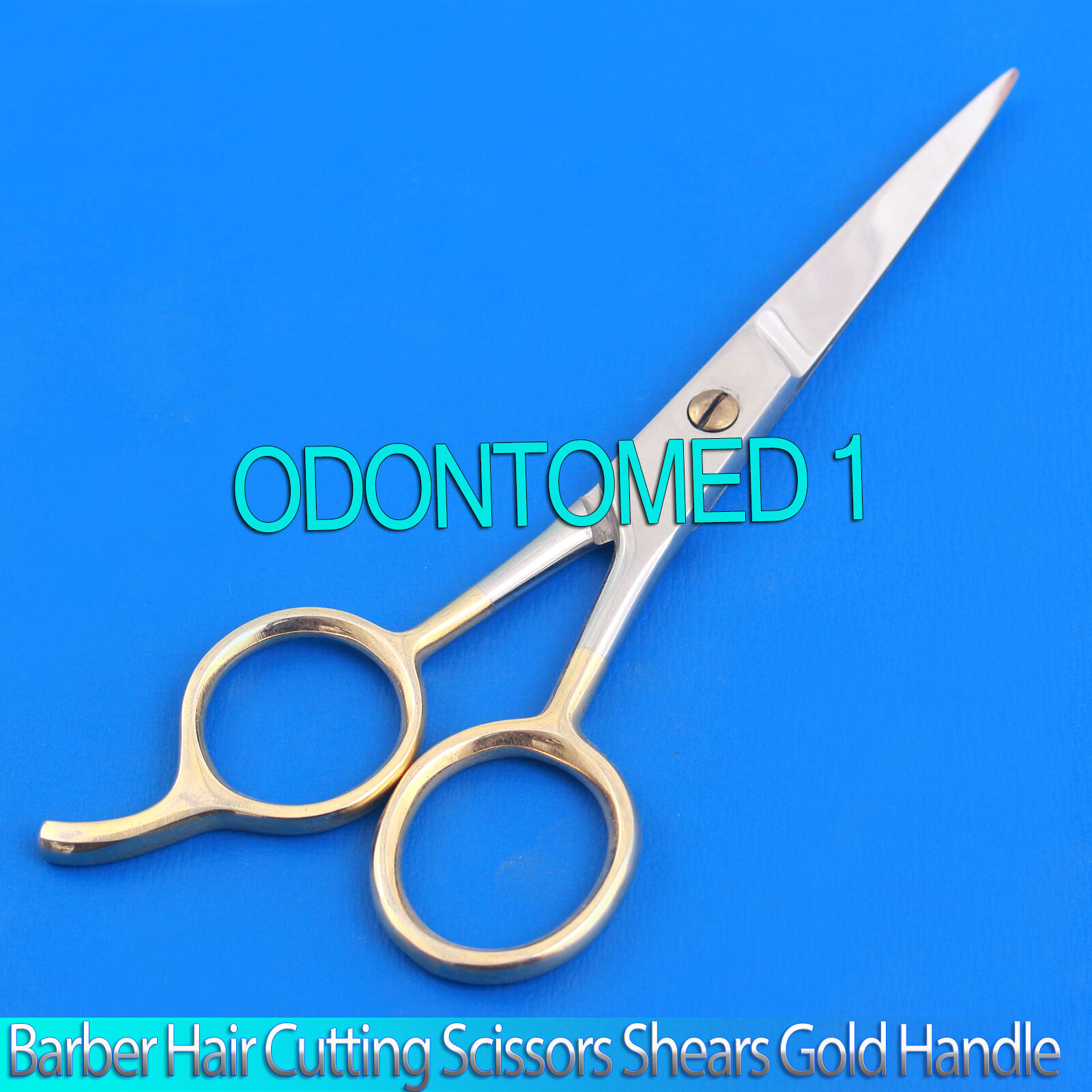 Hair-Cutting-Scissors-Barber-Shears-ICE-Tempered-Size-65-GOLD-HANDLE-112322521845-3