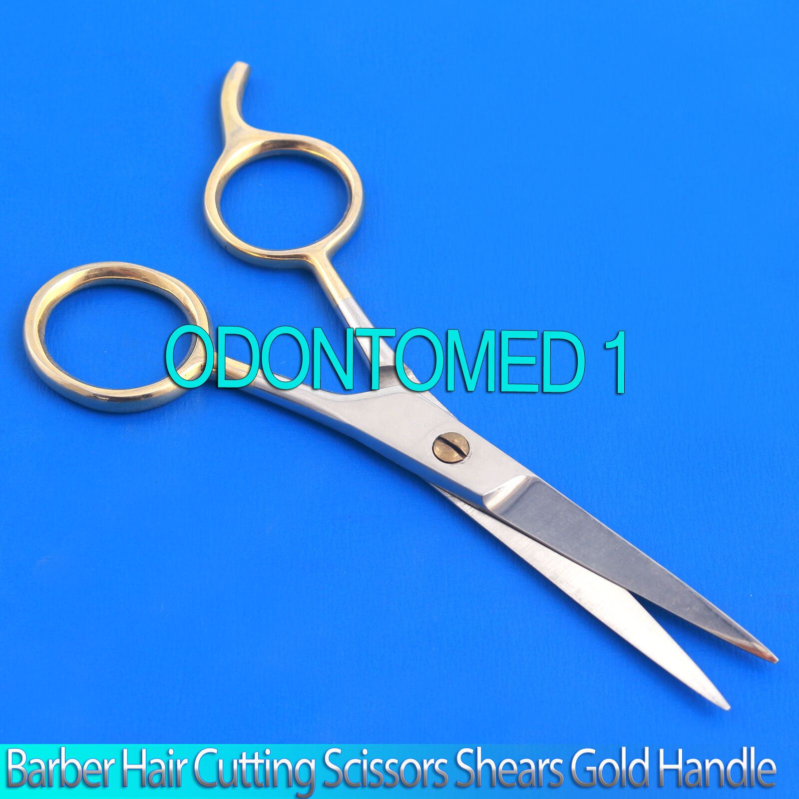 Hair-Cutting-Scissors-Barber-Shears-ICE-Tempered-Size-65-GOLD-HANDLE-112322521845