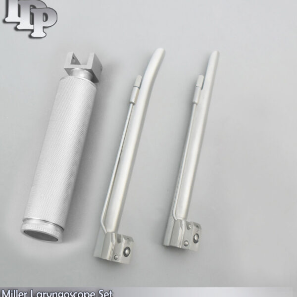 Laryngoscope Medium Handle C + 2 Miller Blade #3 And #4 Ent Anesthesia LS-3015
