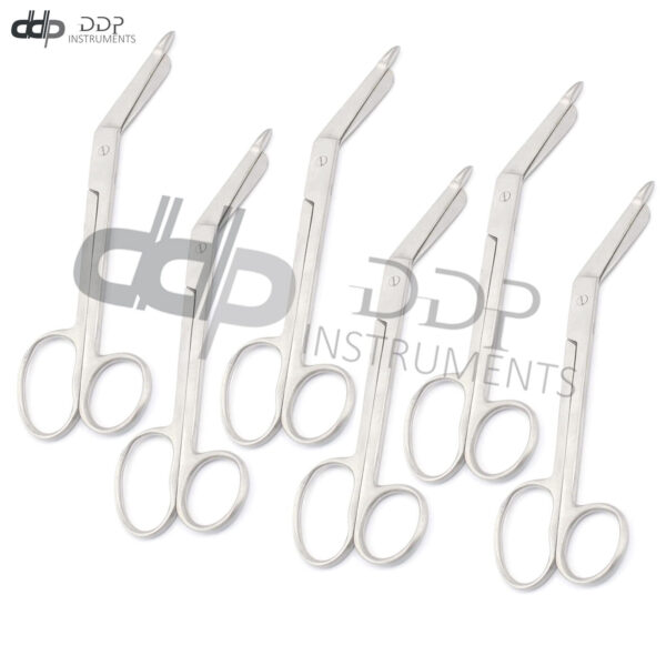 Lot Of 6 Pcs One Large Ring Lister Bandage Scissors 7.25" Surgical Instruments