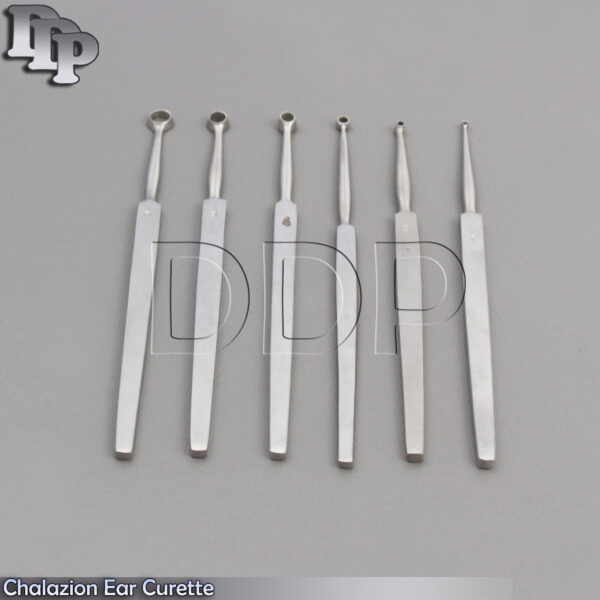 Meyhoefer Chalazion Ear Curette 0.5mm,1mm,1.8mm,2mm,2.5mm,3mm Surgical ENT 6 Pcs