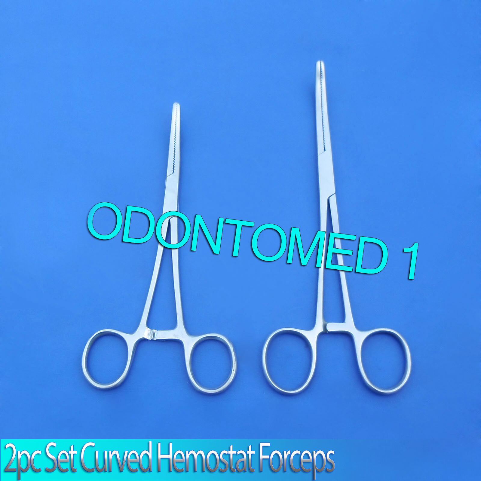 New-2pc-Set-10-12-Curved-Hemostat-Forceps-Locking-Clamps-Stainless-Steel-122193794815