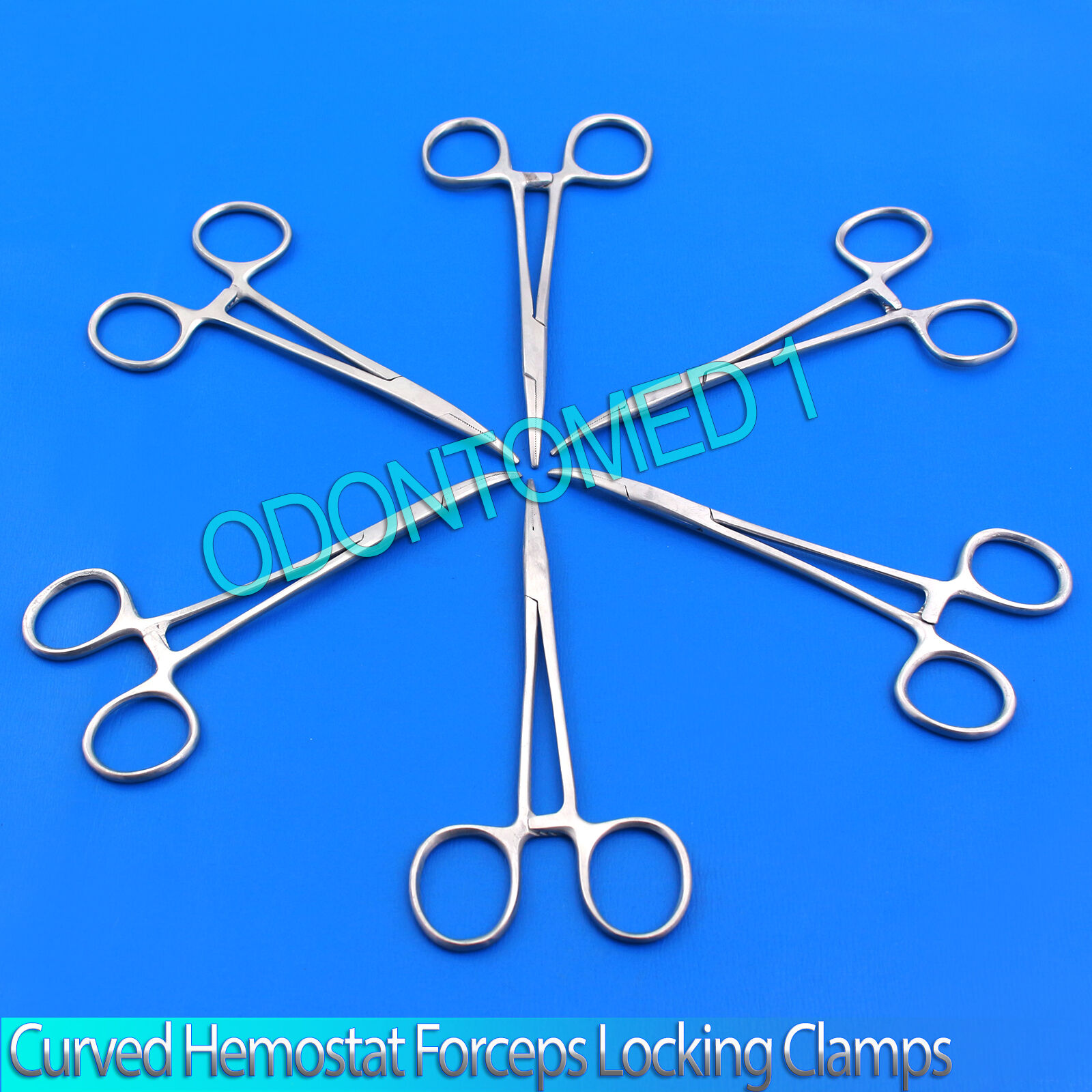New-Set-of-6-Pairs-5-Curved-Hemostat-Forceps-Locking-Clamps-Stainless-Steel-132041705095-3