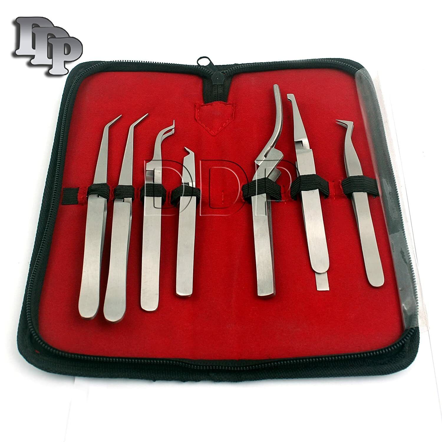 Orthodontic-Bracket-Holding-Placing-Tweezers-Pliers-Set-of-7-Dental-Instruments-124486221975