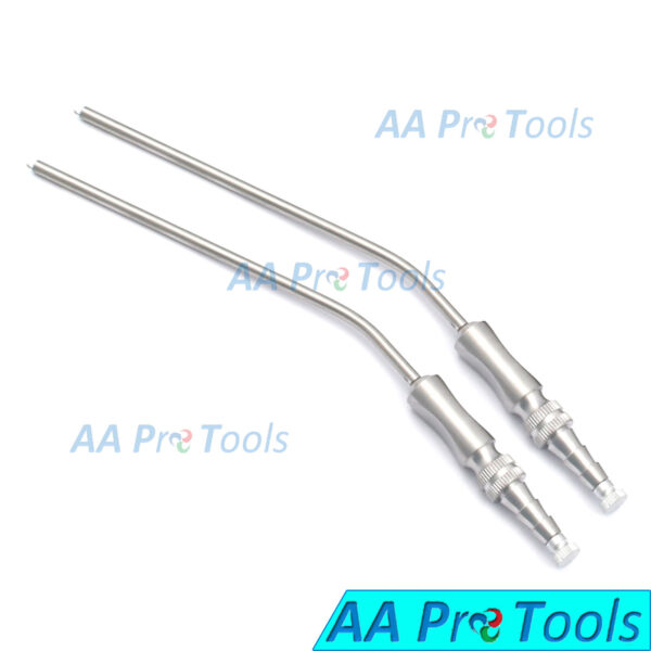 Set of 2 Dental Aspirator Tube Frazier #12 Endodontic Surgical Instruments