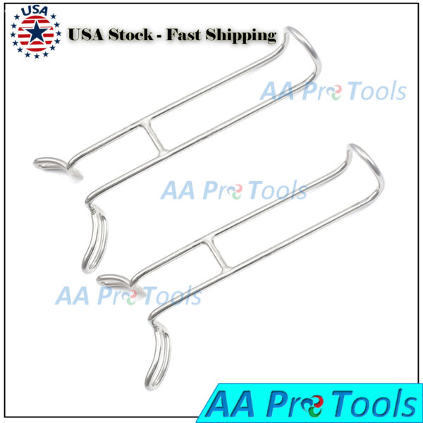 Set of 2 Vestibulum Lip & Cheek Retractor Surgical Mouth Opener Gag Oral Dental