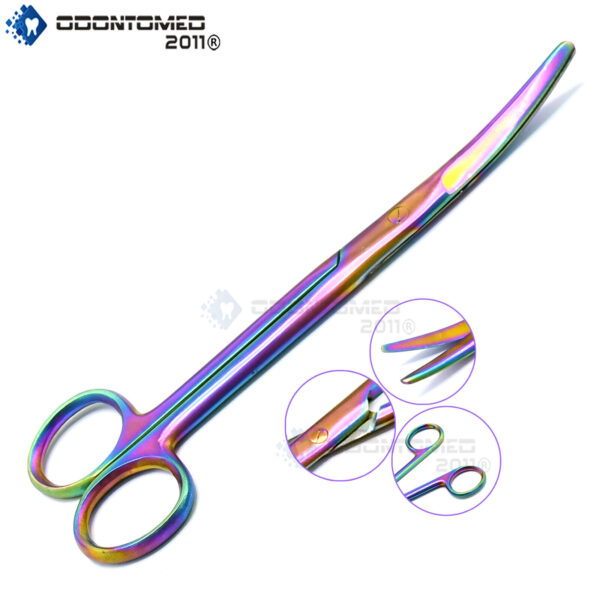 Surgical Medical Mayo Scissors 6.75'' Curved Dissecting Instruments Multi-Color