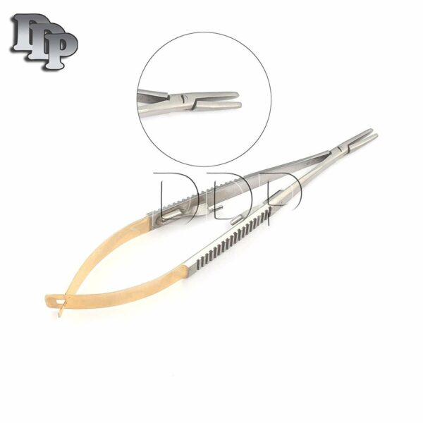 T/C CASTROVIEJO SURGICAL NEEDLE HOLDER 8'' STRAIGHT W/ TUNGSTEN CARBIDE INSERTS