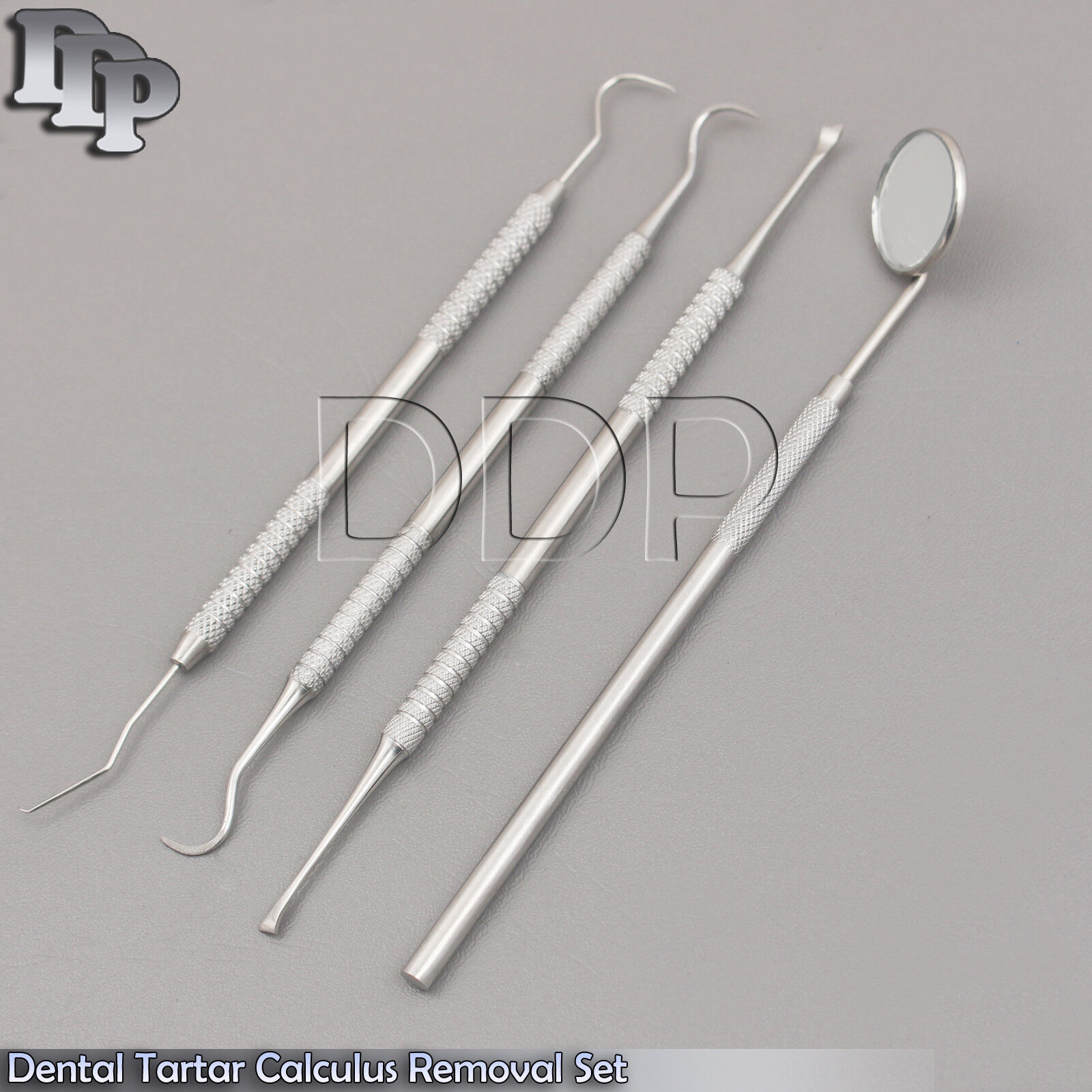 Tartar-Scraping-Kit-Explorer-2317A-Sickle-Scaler-Mouth-Mirror-Handle-Exam-Tools-372109506565