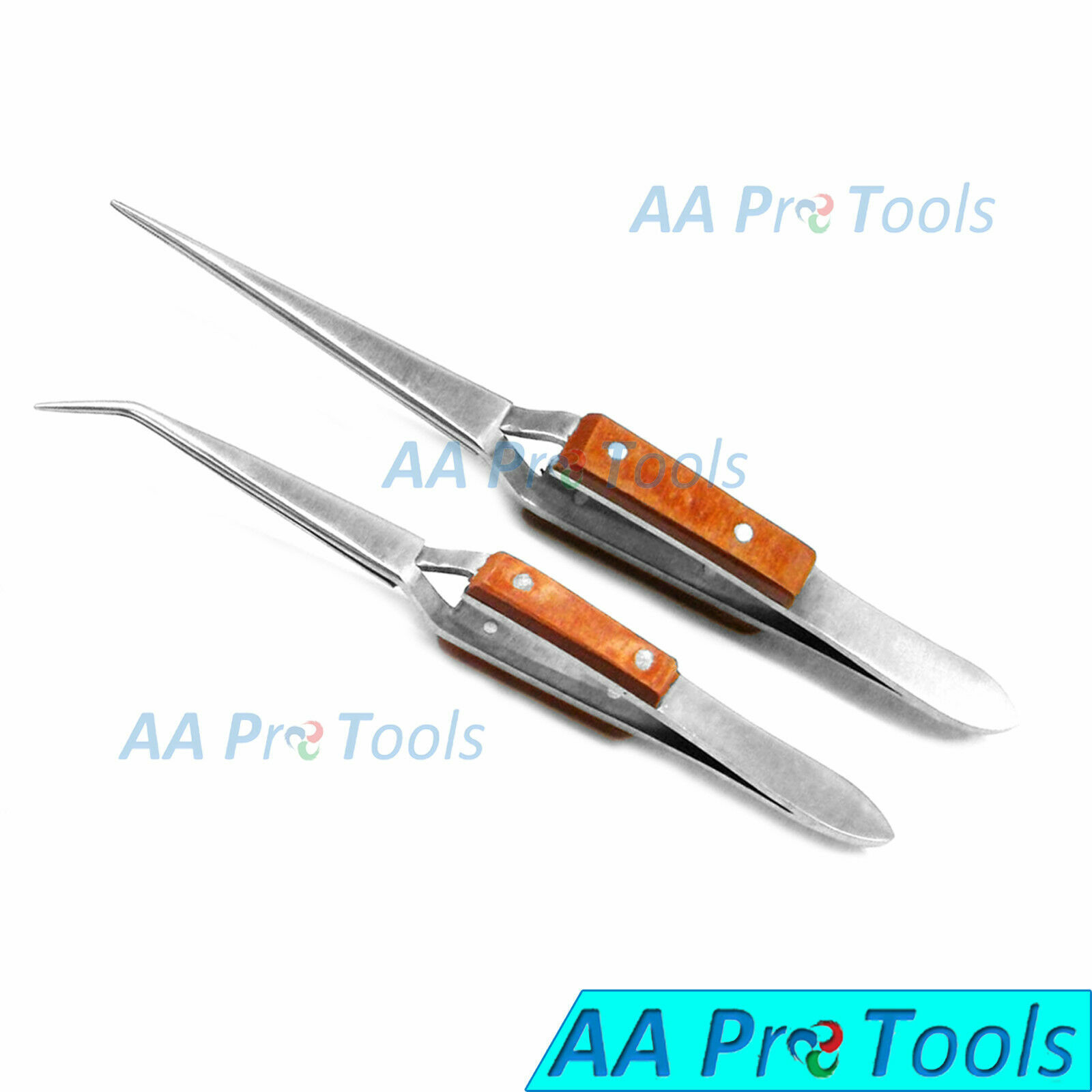 Variation-of-2-Fiber-Grip-Cross-Locking-Soldering-Tweezers-Bent-amp-Straight-Tip-6-12quot-NEW-254706368235-cddd