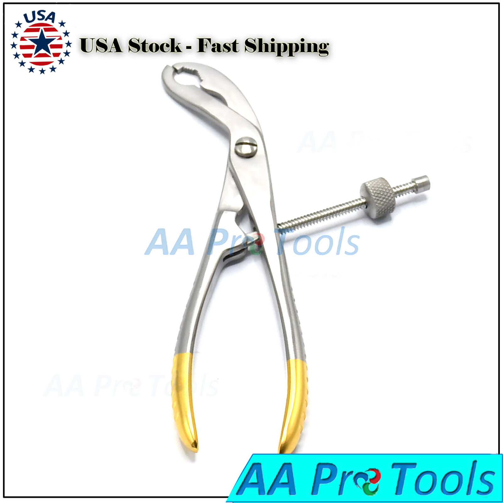 Verbrugge-Bone-Holding-Forceps-6-Gold-Plated-With-Screw-Speed-Lock-Orthopedic-254823452975-2