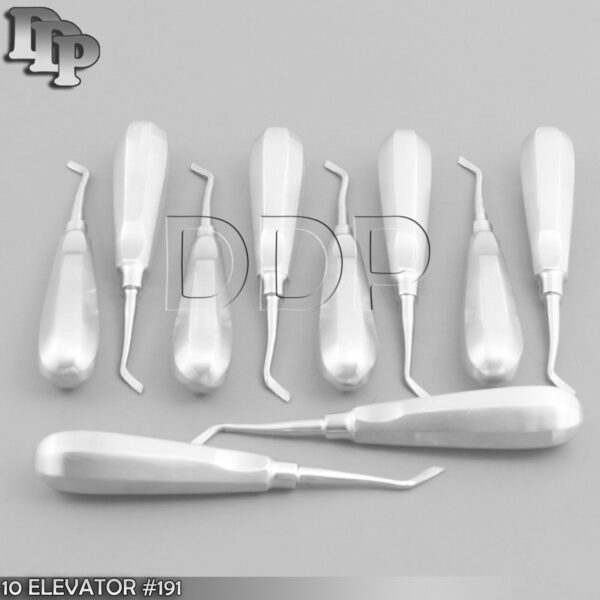 10 DENTAL TOOTH SURGERY RIGHT FLAT POINTED ELEVATOR #191 DENTAL INSTRUMENTS