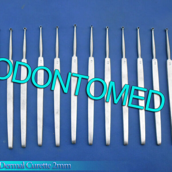 12 Fox Dermal Curette 2mm Surgical Dermatology Instruments