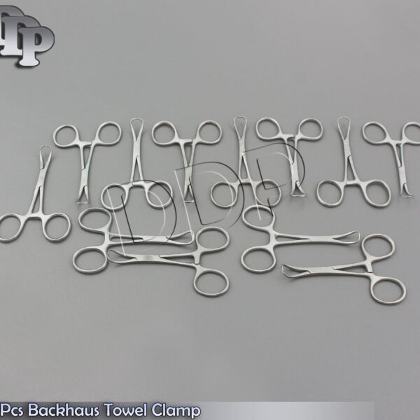 12 PACIFATED BACKHAUS TOWEL CLAMPS 3.5"