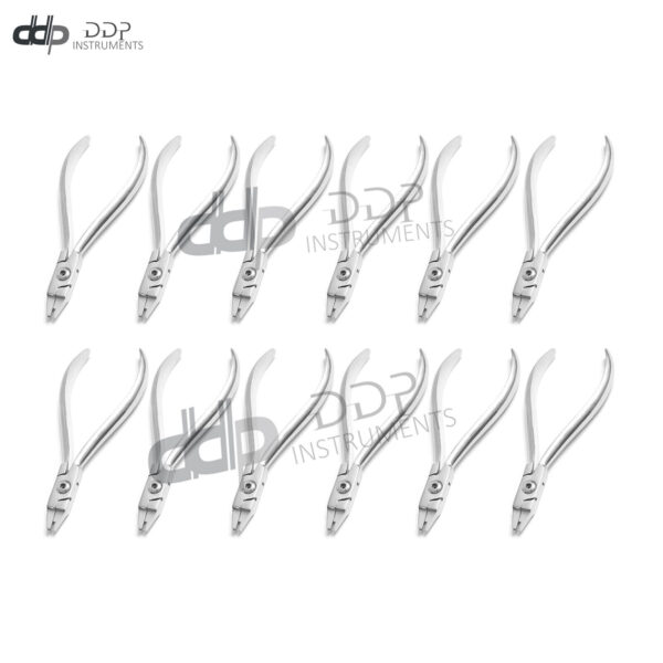 12 Pcs Ball Hook Crimping Plier Stainless Steel Orthodontic Dental Pliers