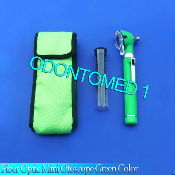 2 Fiber Optic Mini Otoscope Green Color (Diagnostic Set)