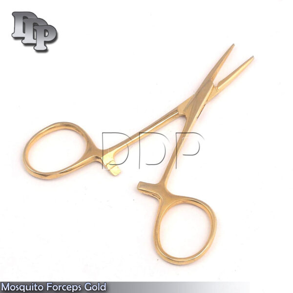 2 Hemostate Mosquito Forceps 3.5" Straight FULLY GOLD Surgical Instruments