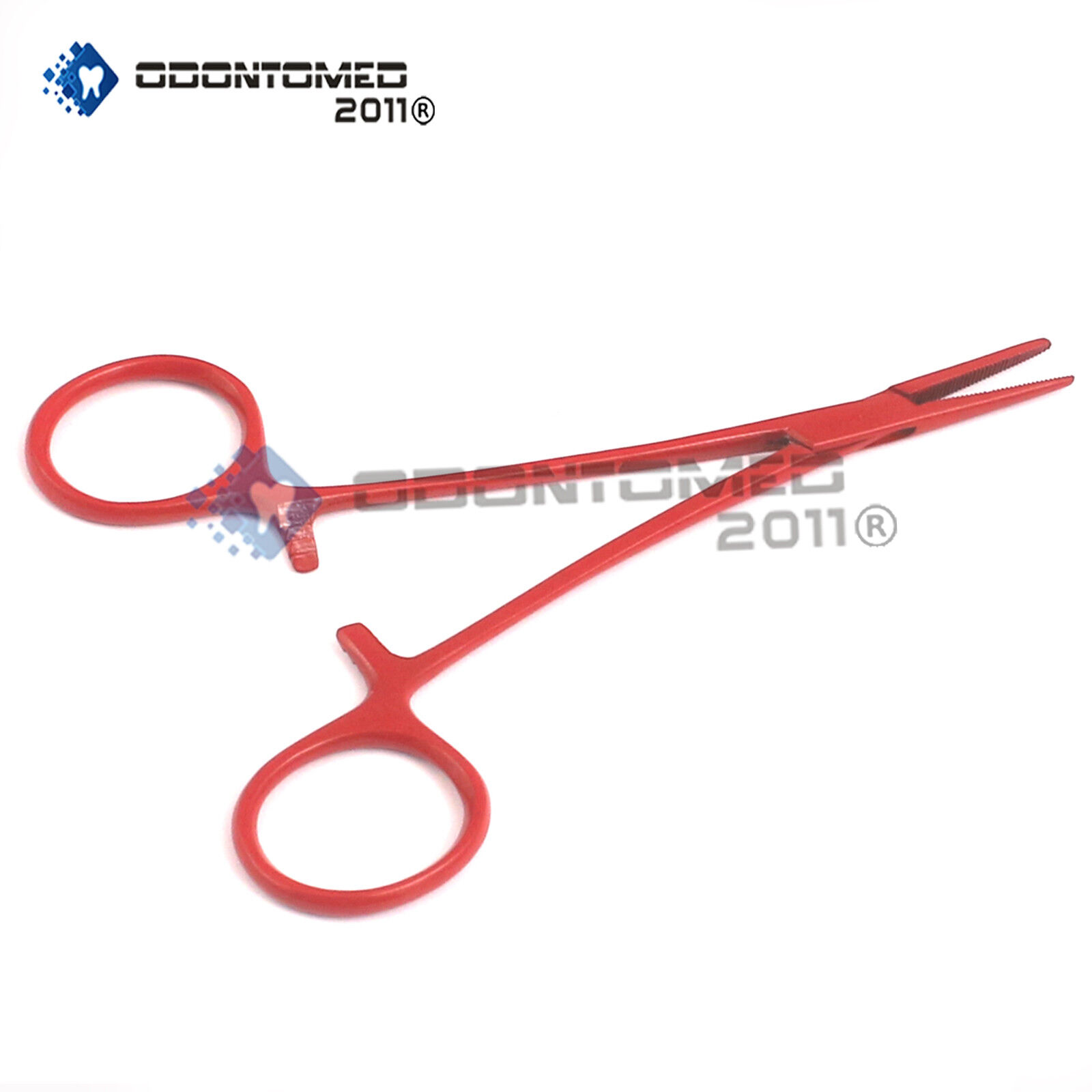 2-Mosquito-Hemostat-Forceps-5-Str-Cvd-Red-Color-Surgical-Instrument-123207649596-2