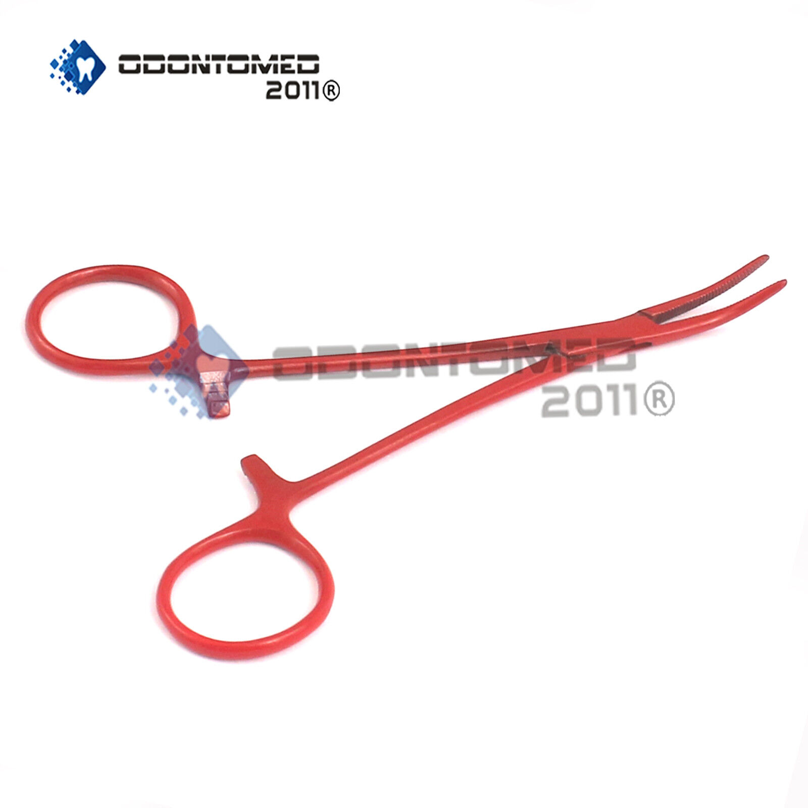 2-Mosquito-Hemostat-Forceps-5-Str-Cvd-Red-Color-Surgical-Instrument-123207649596-3