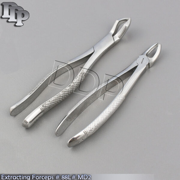 2 O R PREMIUM GRADE DENTAL TOOTH EXTRACTING FORCEPS #88L & MD2