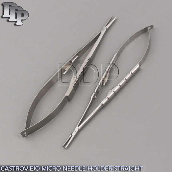 2 O.R GRADE ASSORTED CASTROVIEJO MICRO SURGERY NEEDLE HOLDER STRAIGHT 5.5''