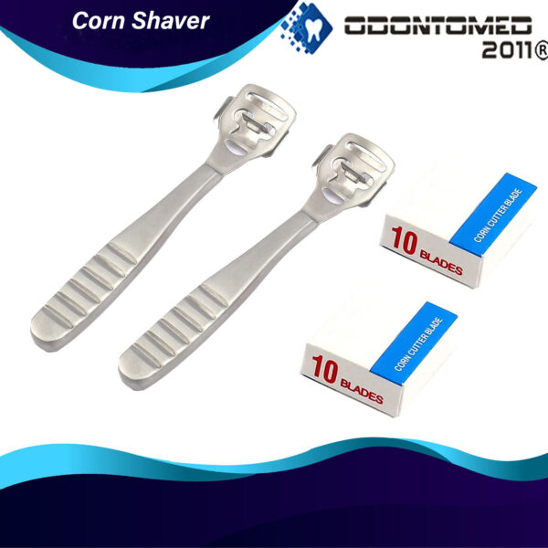 2 Pc Skin Shaver Corn Cuticle Cutter Remover Rasp Pedicure File Foot + 20 Blades