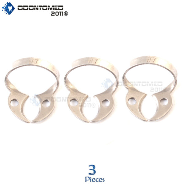 3 Endodontic Rubber Dam Clamp #W7 Surgical Dental Instruments