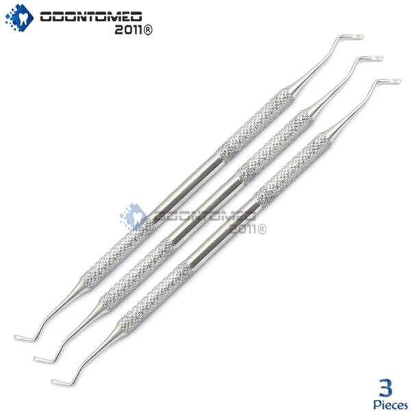 3 Excavator Spoon 1.5mm, 18W Dental Restorative Double End Instruments