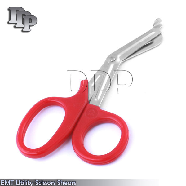 3 Pcs Red Utility Scissors 5.5'' Multi-Purpose DIY EMS EMT Universal New Shears