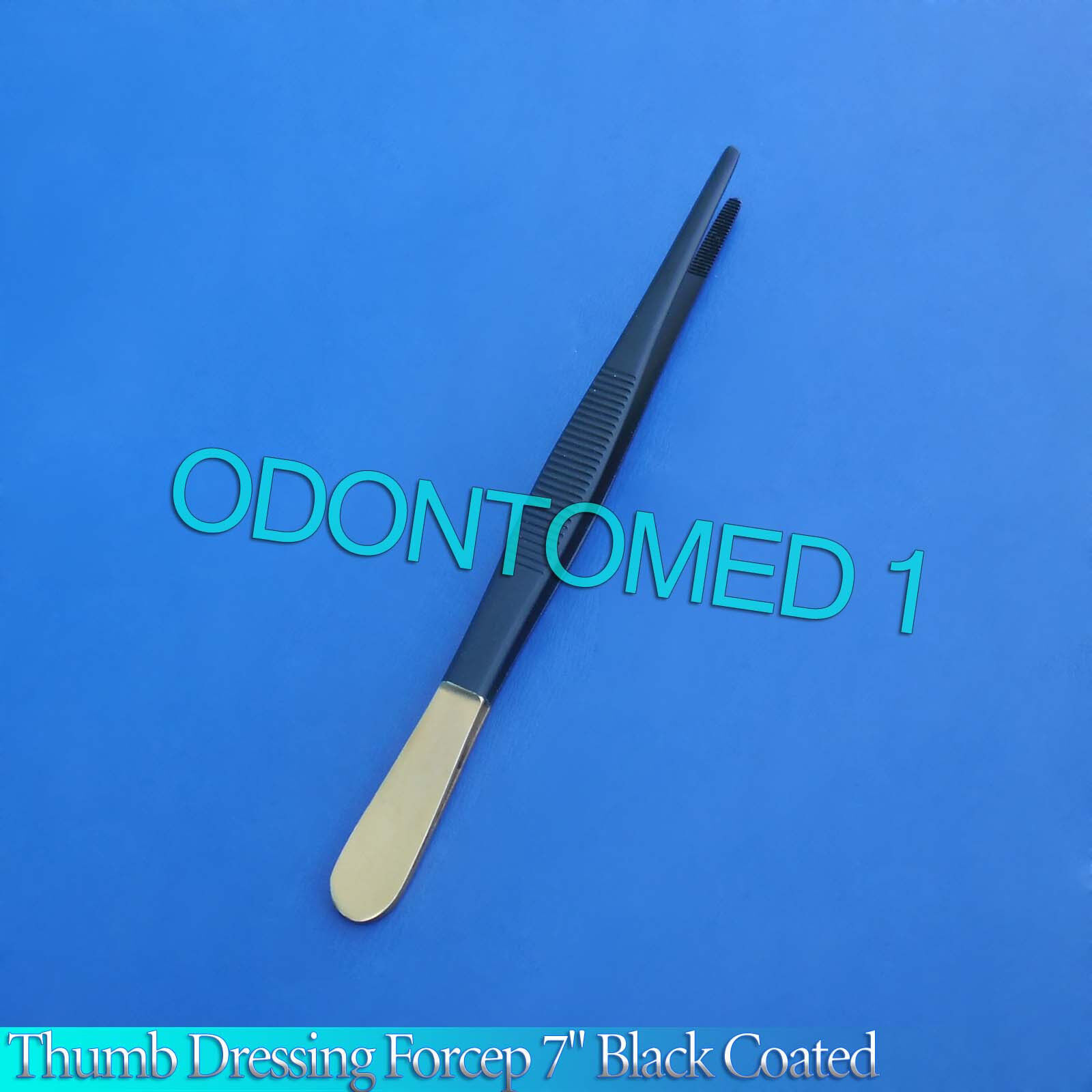 3-Thumb-Dressing-Forcep-7-Black-Coated-Surgical-Instruments-Veterinary-ENT-131057079746