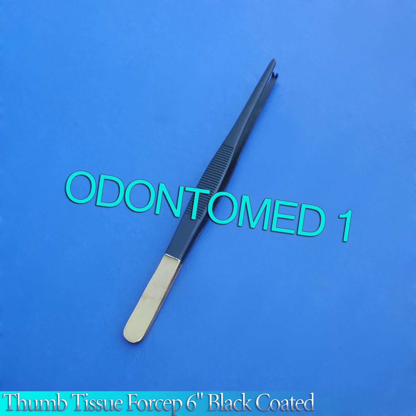 3-Thumb-Tissue-Forcep-6-Black-Coated-Surgical-Instruments-Veterinary-ENT-131057081486-2