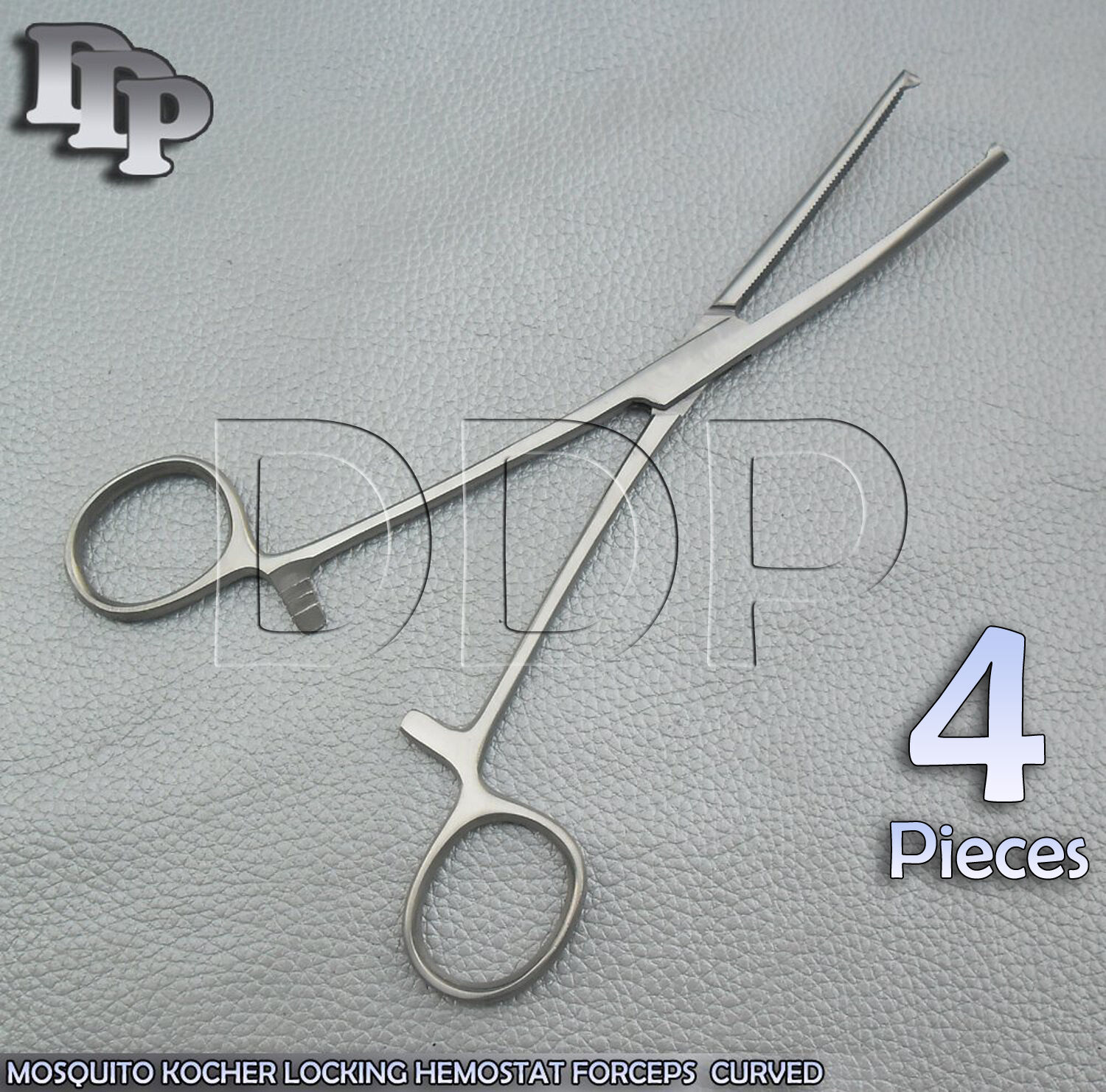4-KOCHER-HEMOSTAT-FORCEPS-725-CURVED-SURGICAL-INSTRUMENTS-131489409876