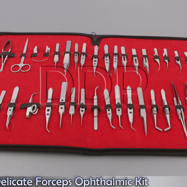 40 Pc Eye Micro Delicate Forceps Needle Holders Scissors Ophthalmic Set EY-034