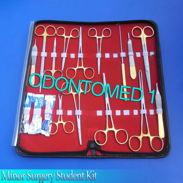 44 PC O.R GRADE MINOR SURGERY STUDENT KIT WITH GOLD HANDLE SURGICAL INSTRUMENTS