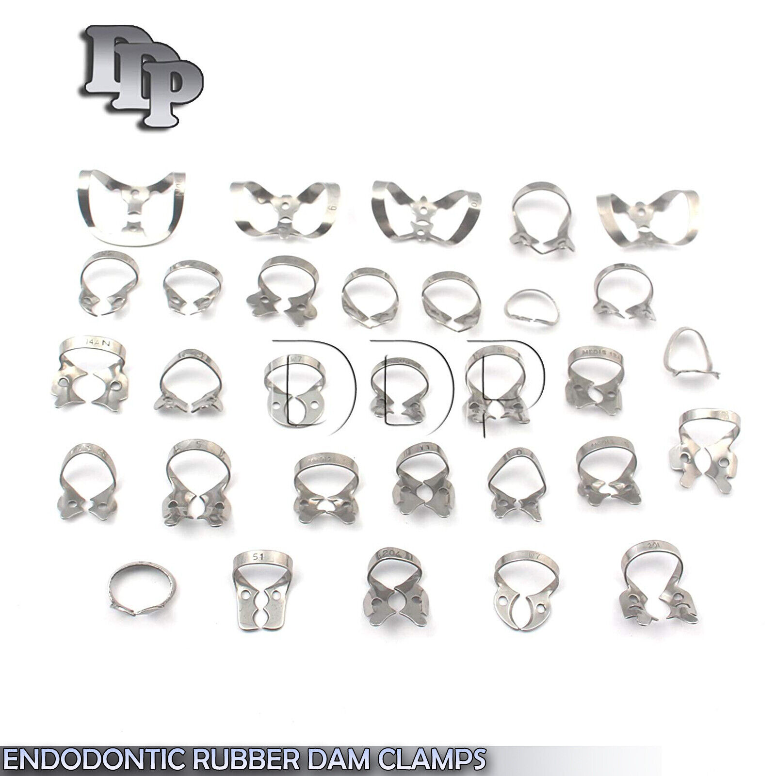 45-Endodontic-Rubber-Dam-Clamps-Dental-Instruments-Stainless-Steel-132004038506