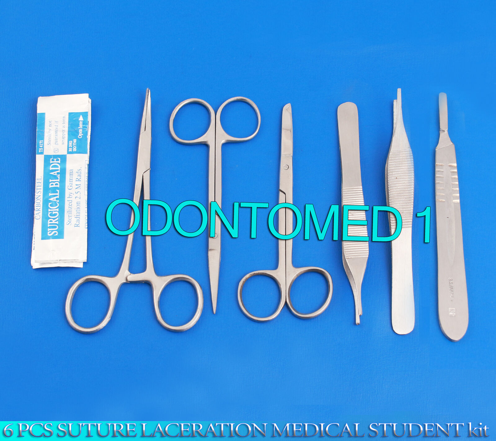 6-PCS-SUTURE-MEDICAL-STUDENT-SURGICAL-INSTRUMENTS-SET-KIT5-BLADE-20-131889125616