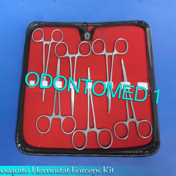 6 Pcs Set of 5" Halsted Mosquito Forceps w/ Pouch Good Quality Stainless steel