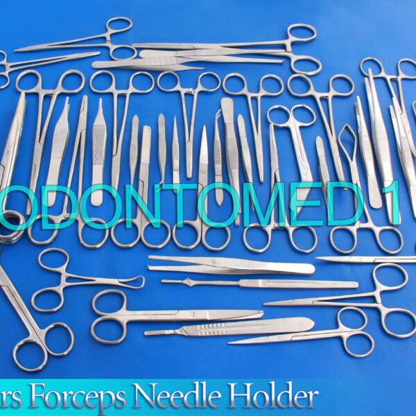 75 SCISSORS FORCEPS NEEDLE HOLDER TOWEL CLAMP SURGICAL VETERINARY INSTRUMENTS