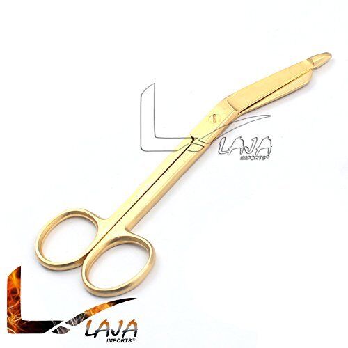 Bandage Scissors 5.5" Full Gold - Nurses Surgical Instrument Shears - 5.5 Steel