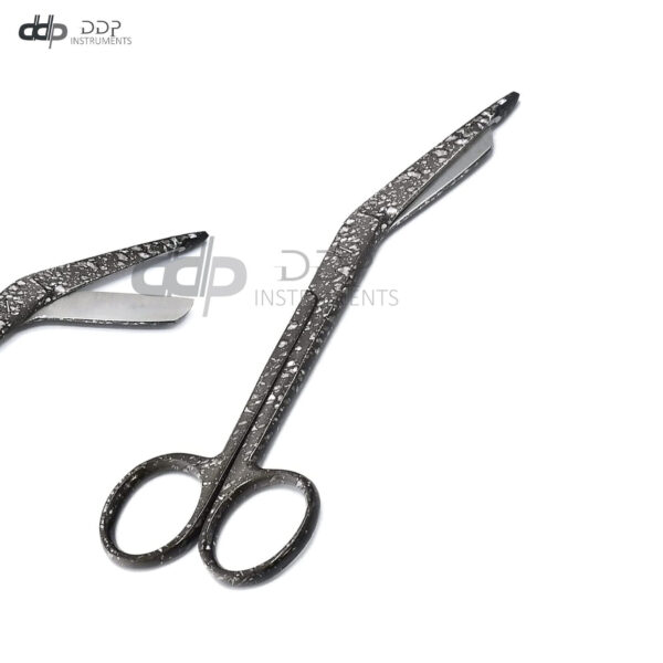 Black Dew Drops Pattern Color Lister Bandage Scissors 5.5'', Stainless Steel