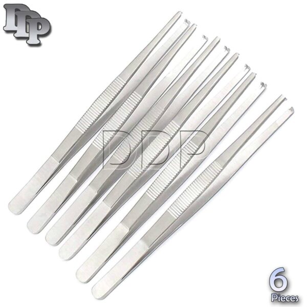 6 Pieces Of Thumb Tissue Forceps 5.5''1x2 Teeth