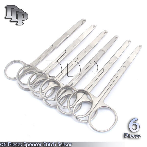 DDP 6 pcs Littauer Suture Stitch 4.5" Scissors Medical Instrument