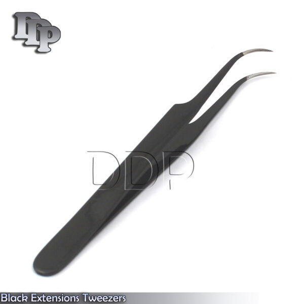Professional Curved Tweezers Black Eyelash Extension
