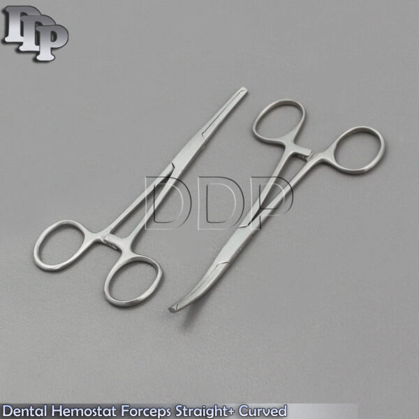 Dental Hemostat Micro Halsted Koucher Forceps Straight + Curved Locking Pliers