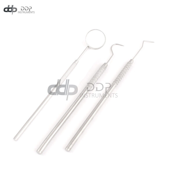 Dental Hygiene Cleaning Kit Probe Explorer Mouth Mirror Premium Quality New Set