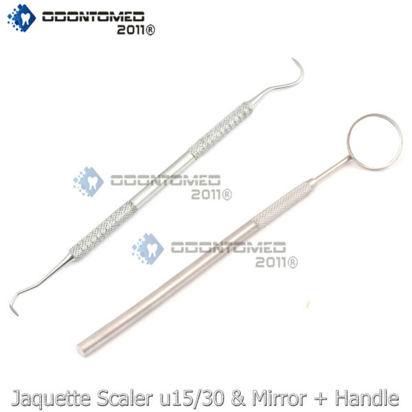 Dental Mirror Handle Jaquette Scaler Double End Calculus Tarter Plaque Remover