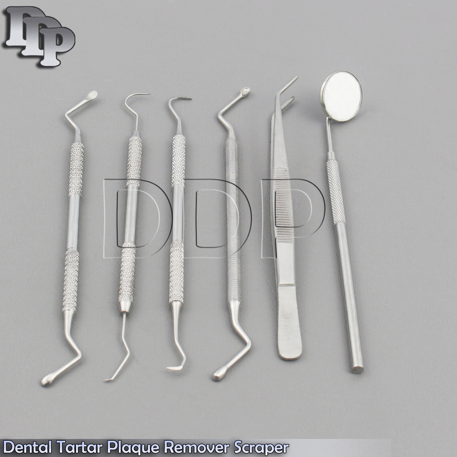 Dental-Tartar-Plaque-Remover-Scraper-Mouth-Mirror-Teeth-Cleaning-Inspection-Kit-372209661606