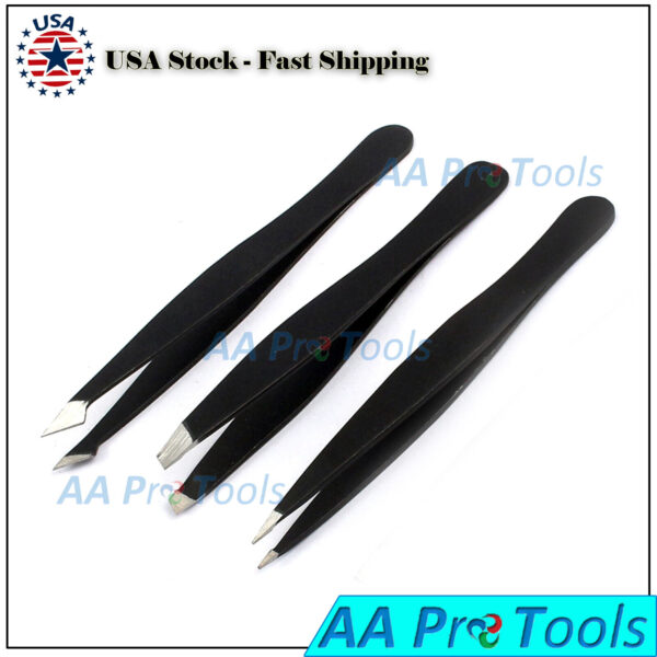 Eyebrow Eyelash Extention Tweezers For Ingrown Plucing Stray Fine Hair Removers