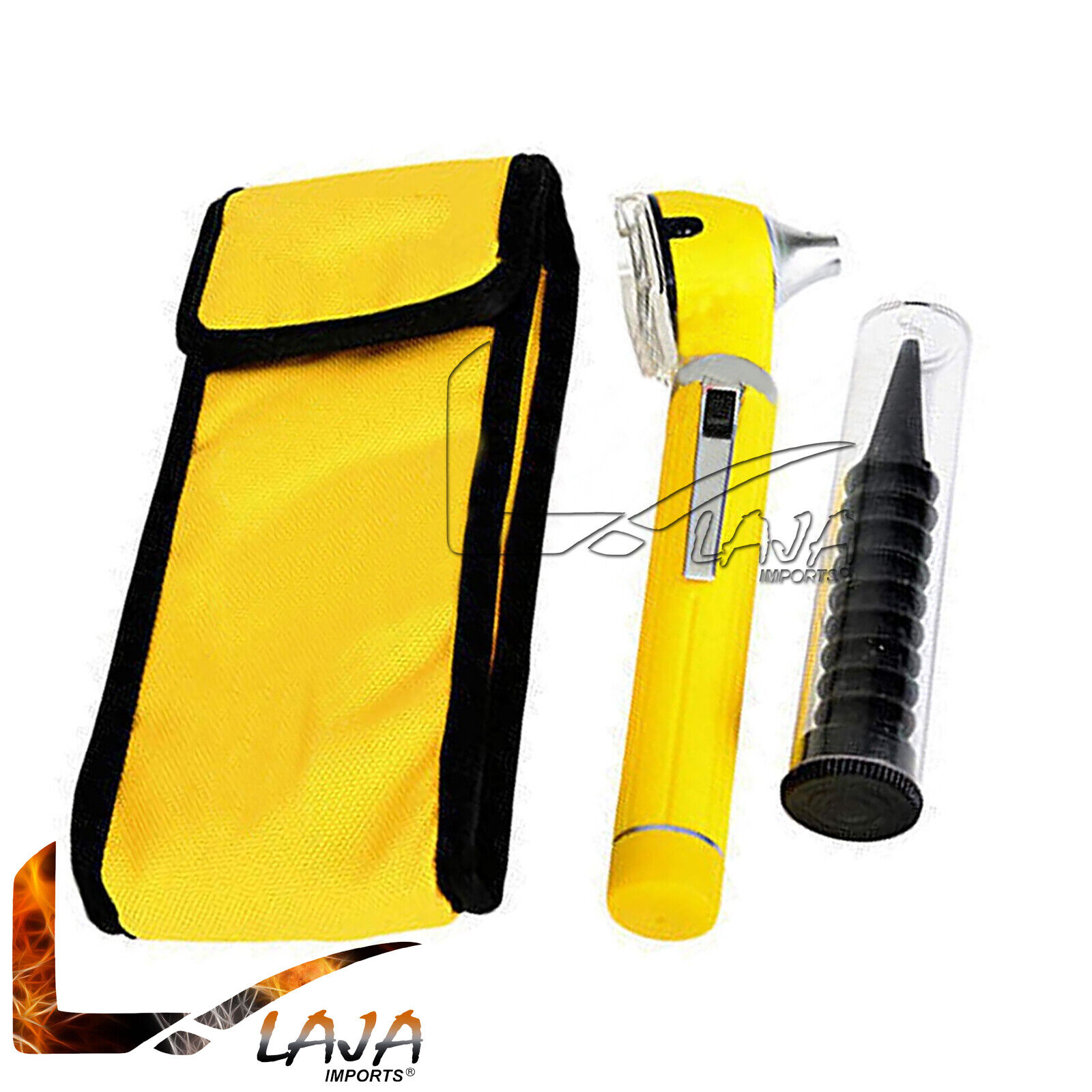 Fiber-Optic-Otoscope-Mini-Pocket-Size-Kit-Medical-Ent-Diagnostic-S-Yellow-273935020746