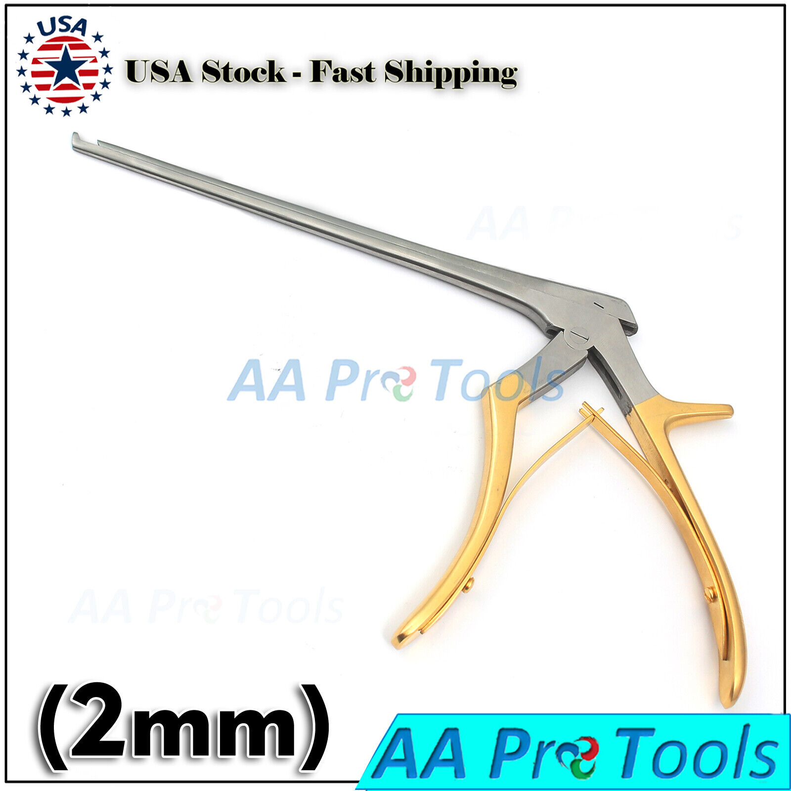 GERMAN-KERRISON-RONGEURS-Gold-Silver-2mm-Cervical-Orthopedic-Surgical-253404349226